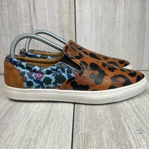 Coach Wildbeast Nappa Animal Print Leather Slip On Sneaker Women's Size 7.5